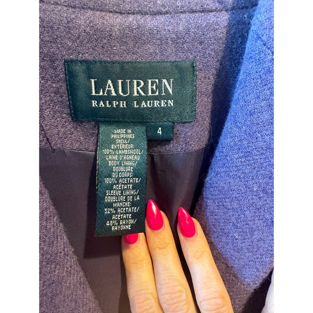 Lauren Ralph Lauren women's purple wool equestrian career blazer size 4. - Picture 6 of 8